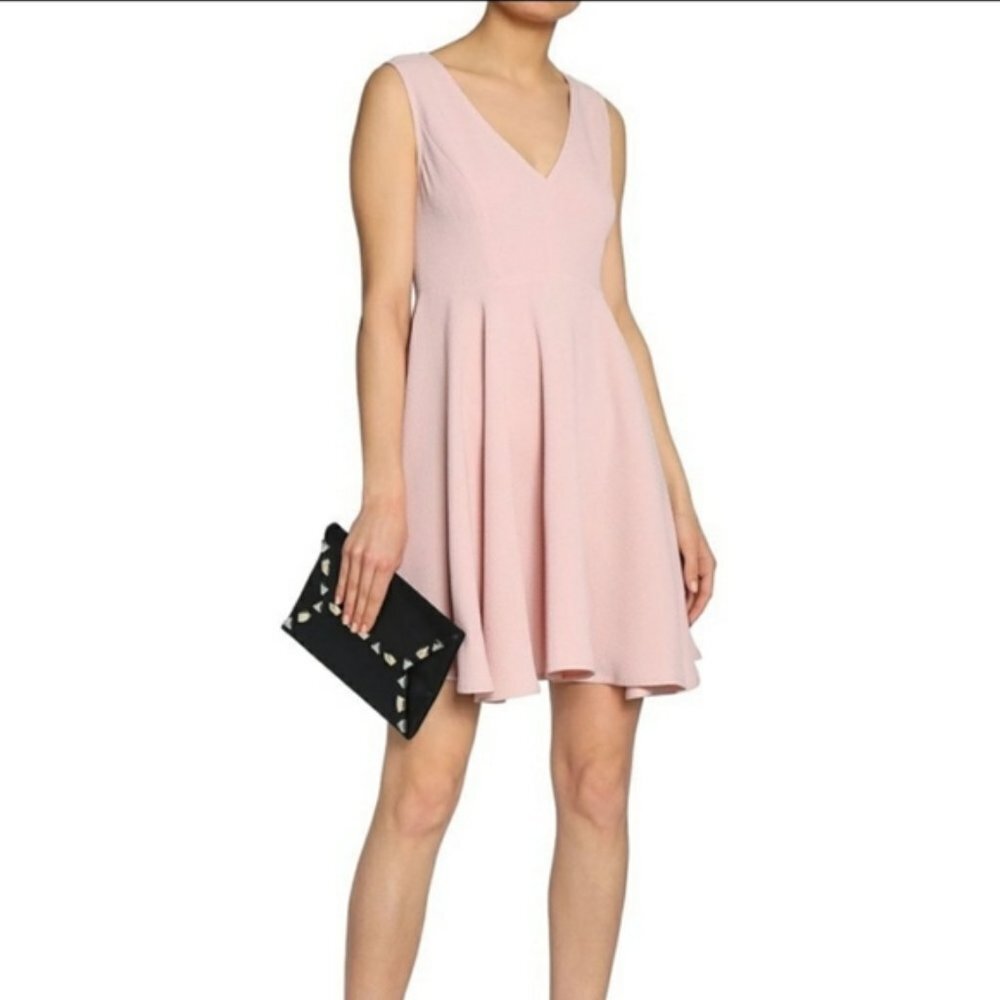 NWT New $325 Sandro Pink Paris Fit-and-flare Dress Size 2 US S
